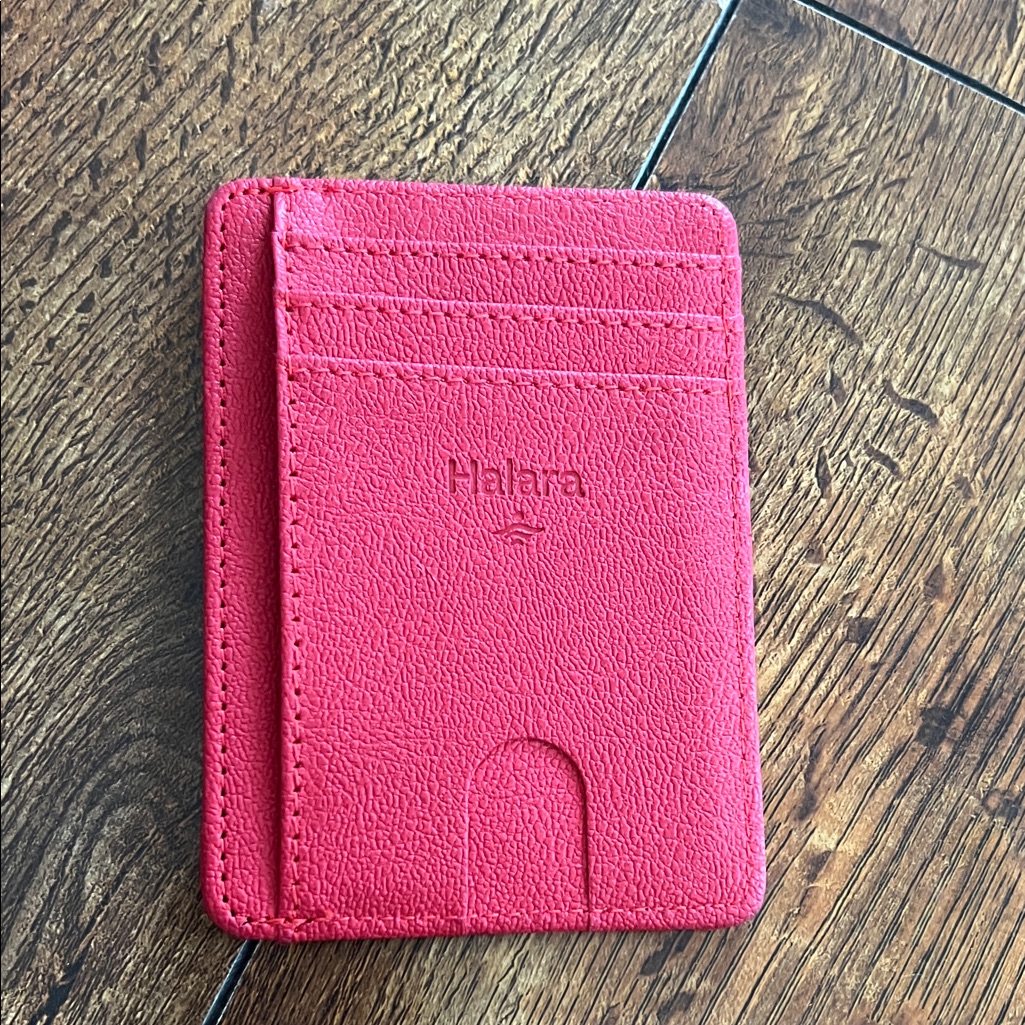 Halara Red Card Holder Wallet Halara Red Card Holder Wallet